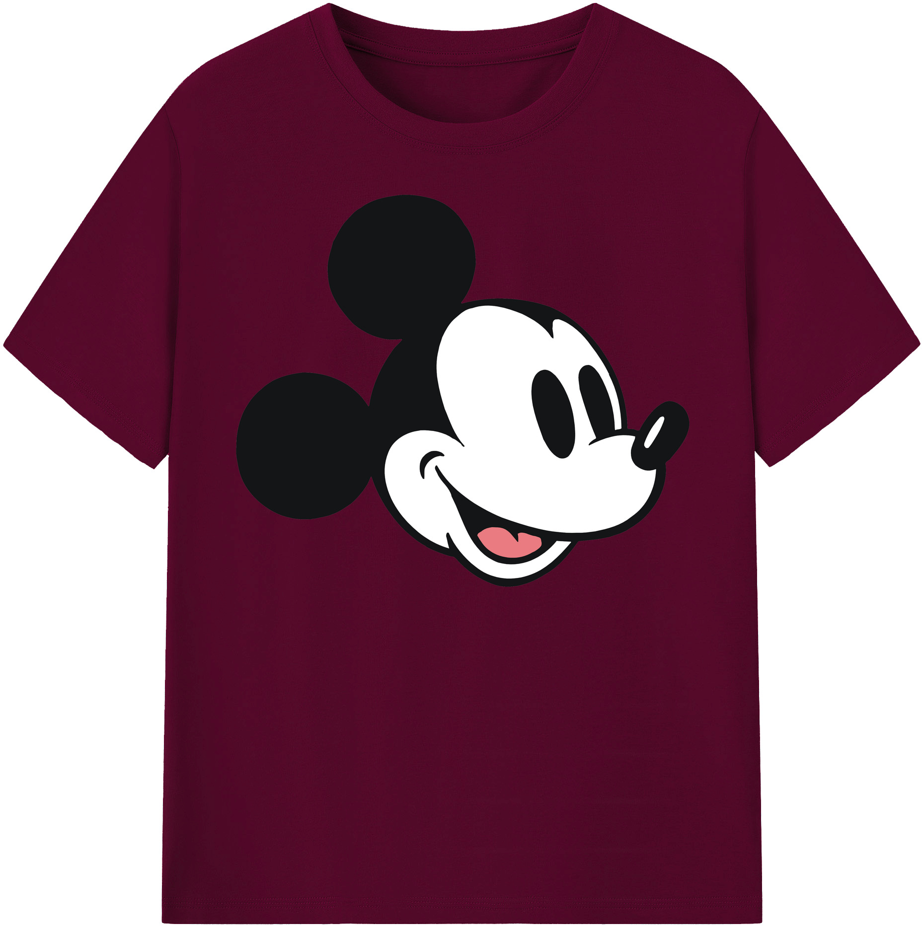 （画像用） ミッキーマウス Mickey Mouse レディースカジュアルプリントTシャツ（綿100％）